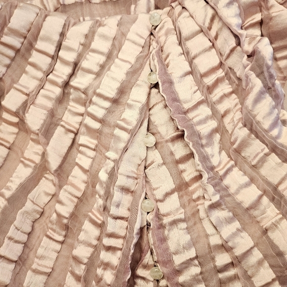 New Carolina Herrera Striped Sleeveless Silk Blend Pink Cocktail Midi Dress 4 US - Picture 8 of 10